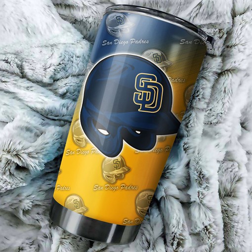 San Diego Padres Playful Design Funny Dog MLB Tumbler with Customization and Logo for Fans - Image 2