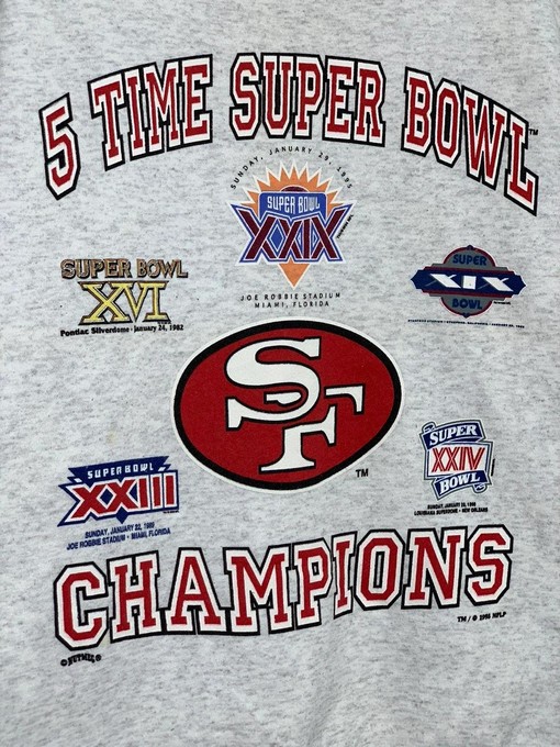 San Francisco 49Ers Deadstock Vintage Style 90s Sweatshirt T-shirt, Fans Must-have - Image 2