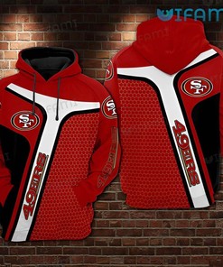 San Francisco 49ers All Over Print 3D Hoodie with Hexagon Pattern