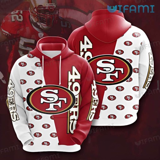 San Francisco 49ers All Over Print Hoodie - Featuring Team Logo