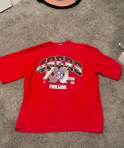 San Francisco 49ers Authentic Proline Vintage Sweatshirt T-Shirt - Ideal NFL Fan Collectible Apparel