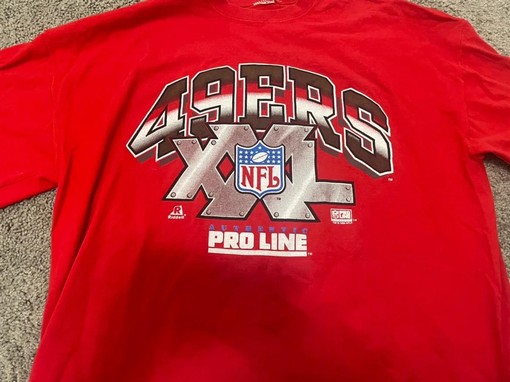 San Francisco 49ers Authentic Proline Vintage Sweatshirt T-Shirt - Ideal NFL Fan Collectible Apparel - Image 2