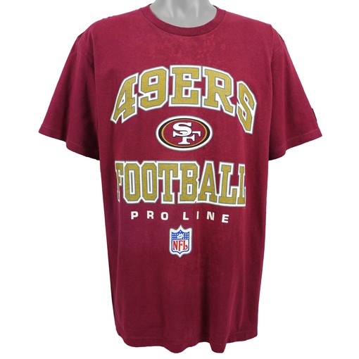 San Francisco 49ers Pro Line T-Shirt with Spell-Out Logo - Unisex Sport Sweatshirt Hoodie Gift