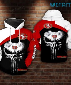 San Francisco 49ers Punisher Skull Logo All Over Print 3D Hoodie with Cool Graphics