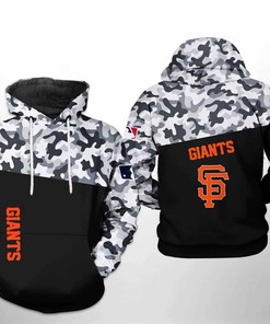 San Francisco Giants All Over Print Camo Veteran 3D Hoodie - Zip Hoodie Hoodie for Women