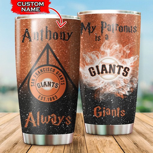 San Francisco Giants Harry Potter Custom Name Tumbler with a Personalized and MLB Design