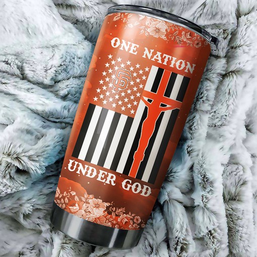 San Francisco Giants MLB Tumbler - "One Nation Under God" Design for Baseball Fans with Custom MLB Logo