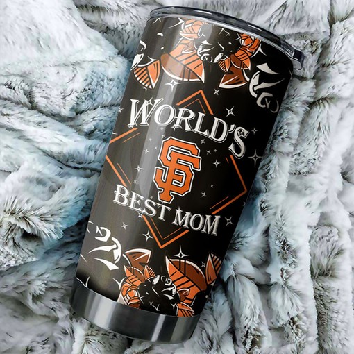 San Francisco Giants MLB Tumbler with World's Best Mom and Personalization - Personalized Gift for Giants-loving Moms