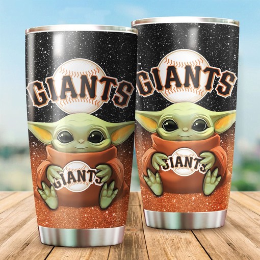 San Francisco Giants Star Wars and Baseball Yoda Tumbler with a Personalized and MLB Design