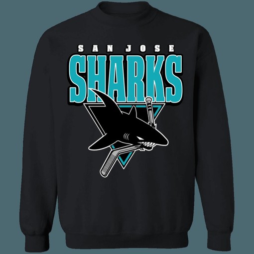 San Jose Sharks BLACKOUT Retro NHL Hoodie Sweatshirt TShirt - Perfect Gifts for Hockey Fans
