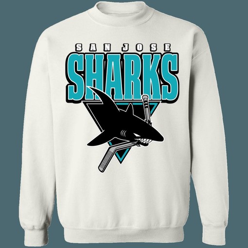 San Jose Sharks BLACKOUT Retro NHL Hoodie Sweatshirt TShirt - Perfect Gifts for Hockey Fans - Image 2