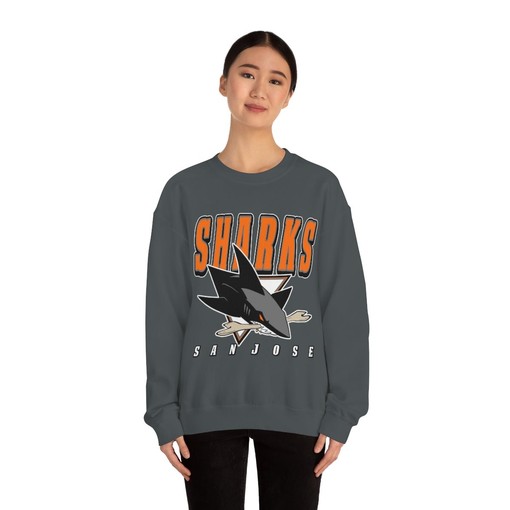 San Jose Sharks HALLOWEEN Retro NHL Hoodie Sweatshirt TShirt - Ideal Hockey Gifts for Sports Fans. - Image 2