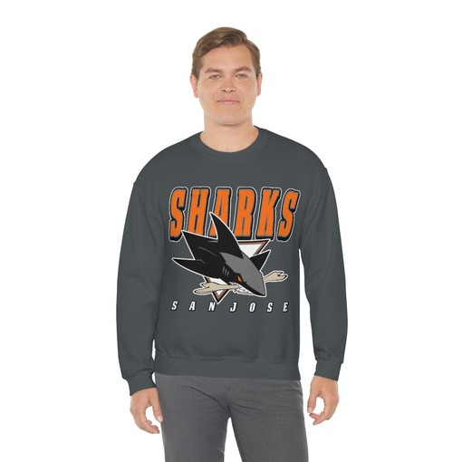 San Jose Sharks HALLOWEEN Retro NHL Hoodie Sweatshirt TShirt - Ideal Hockey Gifts for Sports Fans. - Image 4
