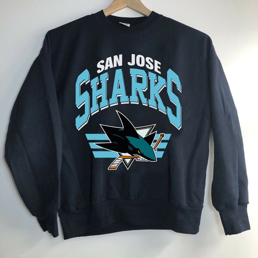 San Jose Sharks Hockey Sweatshirt: Vintage NHL Shirt, Unisex Sweater Hoodie