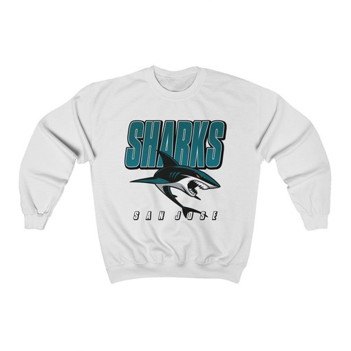 San Jose Sharks NHL Sweatshirt Hoodie TShirt for Hockey Lovers, Retro Style - Image 2
