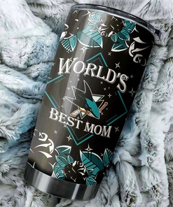 San Jose Sharks NHL Tumbler NHL Logo World's Best Mom Tumbler, Perfect for Dedicated Fans and Personalized Tumblers