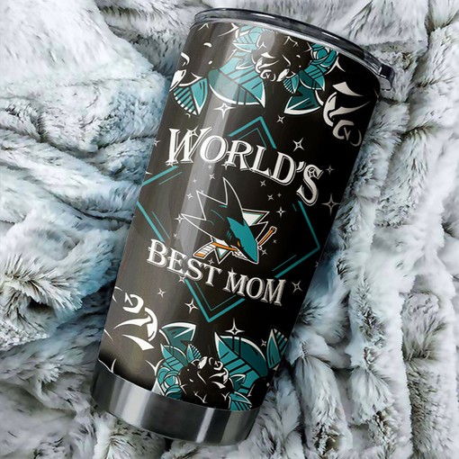 San Jose Sharks NHL Tumbler NHL Logo World's Best Mom Tumbler, Perfect for Dedicated Fans and Personalized Tumblers