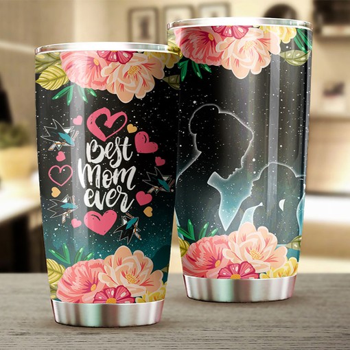 San Jose Sharks NHL Tumbler Personalized Best Mom Ever NHL Tumbler with Cool Flower Design, Ideal Tumbler Gift for Fans - Image 2