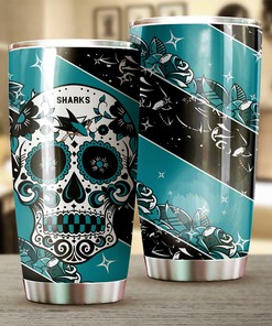 San Jose Sharks NHL Tumbler with Skull Design - Perfect for Fans