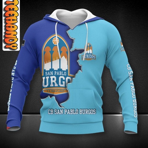 San Pablo Burgos Fan All Over Print 3D Hoodie with Team Logo for Basketball Lovers