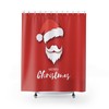 Santa Claus Merry Christmas Holiday Luxury Shower Curtain for Home Bathroom Decor