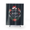 Santa Xmas Merry Christmas Print Shower Curtain for Festive Bathroom Decor