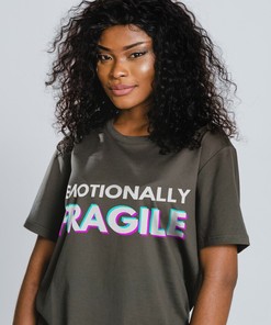 Sarcastic Emotionally Fragile Unisex Tee for Women with Humorous Saying