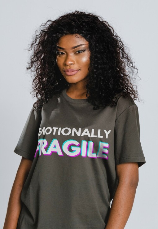 Sarcastic Emotionally Fragile Unisex Tee for Women with Humorous Saying