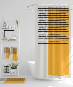 Scandinavian Bathroom Decor Set with Shower Curtain and Towels, Perfect for Boho Style