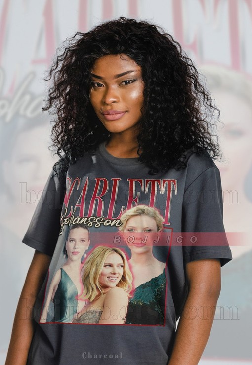 Scarlett Johansson Homage Tshirt, American Actress Vintage Shirt, Johansson Fan Tees, Retro 90s Sweater