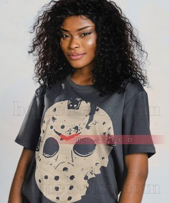 Scary Jason Voorhees T-Shirt - Vintage Horror Movie Shirt for Friday the 13th Fans with Michael Myers Homage