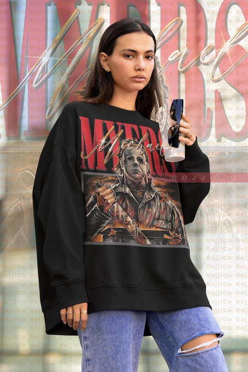 Scary Michael Myers 90s Sweatshirt - Horror Movie Fans Sweater