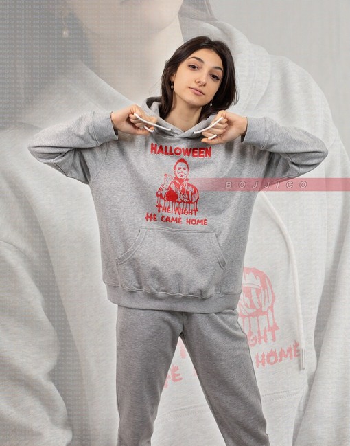 Scary Michael Myers Retro Sweatshirt - The Night He Came Home Horror Fans Sweater - Image 2
