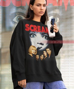 Scary Movie Sweatshirt with Drew Barrymore in SCREAM as Sidney