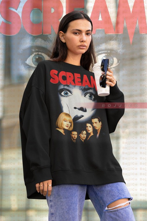 Scary Movie Sweatshirt with Drew Barrymore in SCREAM as Sidney