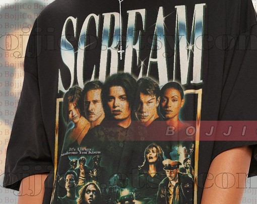 Scary Movie T-Shirts - Sidney, Stu Matcher, Billy Loomis, Scream Halloween Shirt, Scary Horror Film 90s Tees - Image 2