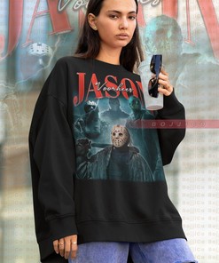 Scary Voorhees Pullover - Horror Movie Shirt with Michael Myers Homage and Friday the 13th Theme