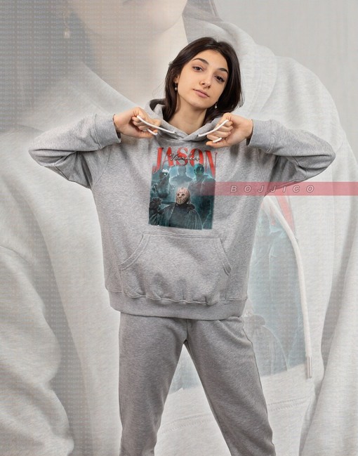 Scary Voorhees Pullover - Horror Movie Shirt with Michael Myers Homage and Friday the 13th Theme - Image 2