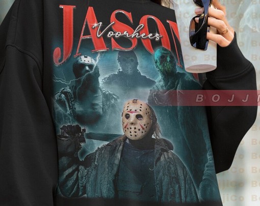 Scary Voorhees Pullover - Horror Movie Shirt with Michael Myers Homage and Friday the 13th Theme - Image 4