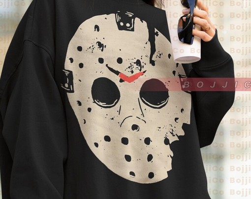 Scary Voorhees Shirt - Friday the 13th Movie Shirt with Michael Myers Homage and Halloween Theme - Image 4
