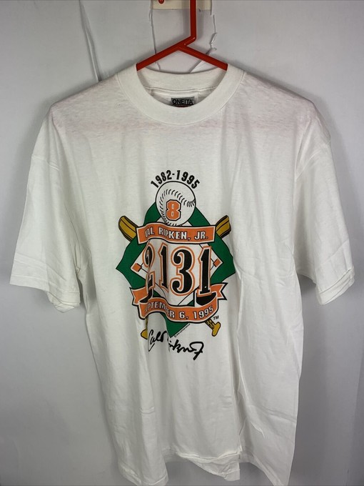 Score Big with This Vintage 90s Cal Ripken Jr Ironman T-Shirt, Vintage NCAA Shirts