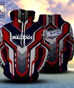 Score with Style with Gonzaga Bulldogs Men Basketball NCAA 3D Hoodie Featuring Custom All Over Print