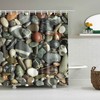 Seashore Stones Unique Shower Curtain | Pebbles and Rocks by the Beach Ocean Bath Decor