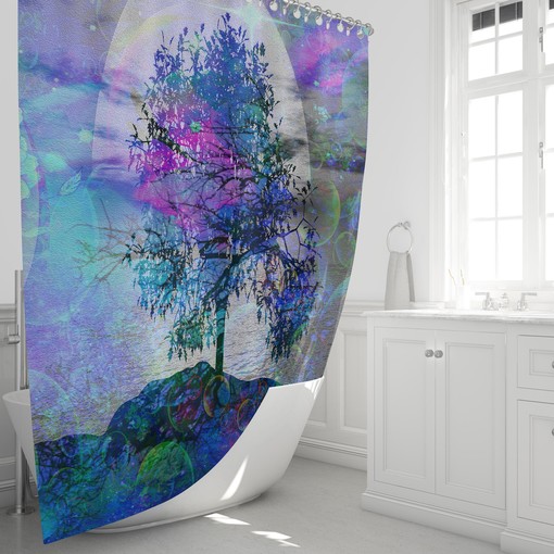 Seaside Sunset Shower Curtain for Coastal Bathroom Decor with Best Shower Curtains for At-Home Bathrooms - Image 2
