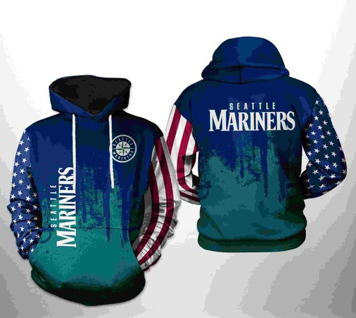 Seattle Mariners All Over Print MLB Team 3D Hoodie Zipper - 3D Printed Hoodies