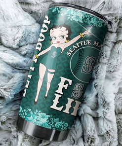 Seattle Mariners Fun Quirky Betty Boop MLB Tumbler with an MLB Logo