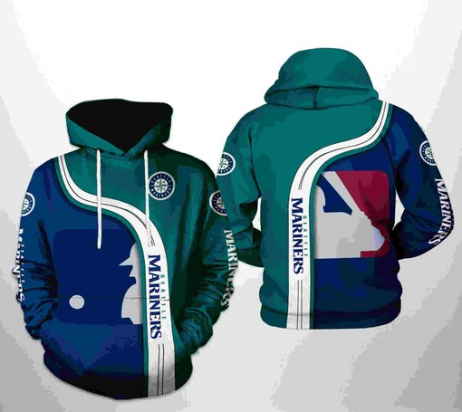 Seattle Mariners MLB Classic All Over Print 3D Hoodie - All Over Print Hoodies for Women