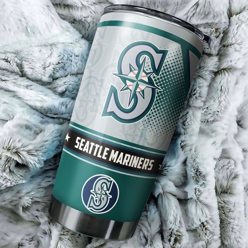 Seattle Mariners MLB Tumbler with Custom and Aesthetic Design for Baseball Fans with MLB Logo