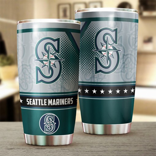 Seattle Mariners MLB Tumbler with Custom and Aesthetic Design for Baseball Fans with MLB Logo - Image 2