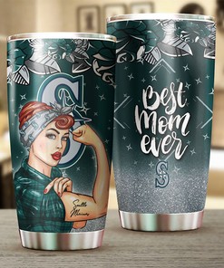 Seattle Mariners Strong Best Mom Ever Design MLB Tumbler - Personalized Design